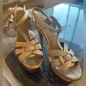 Vintage YSL tribute 105s speckled gold size 7.5
